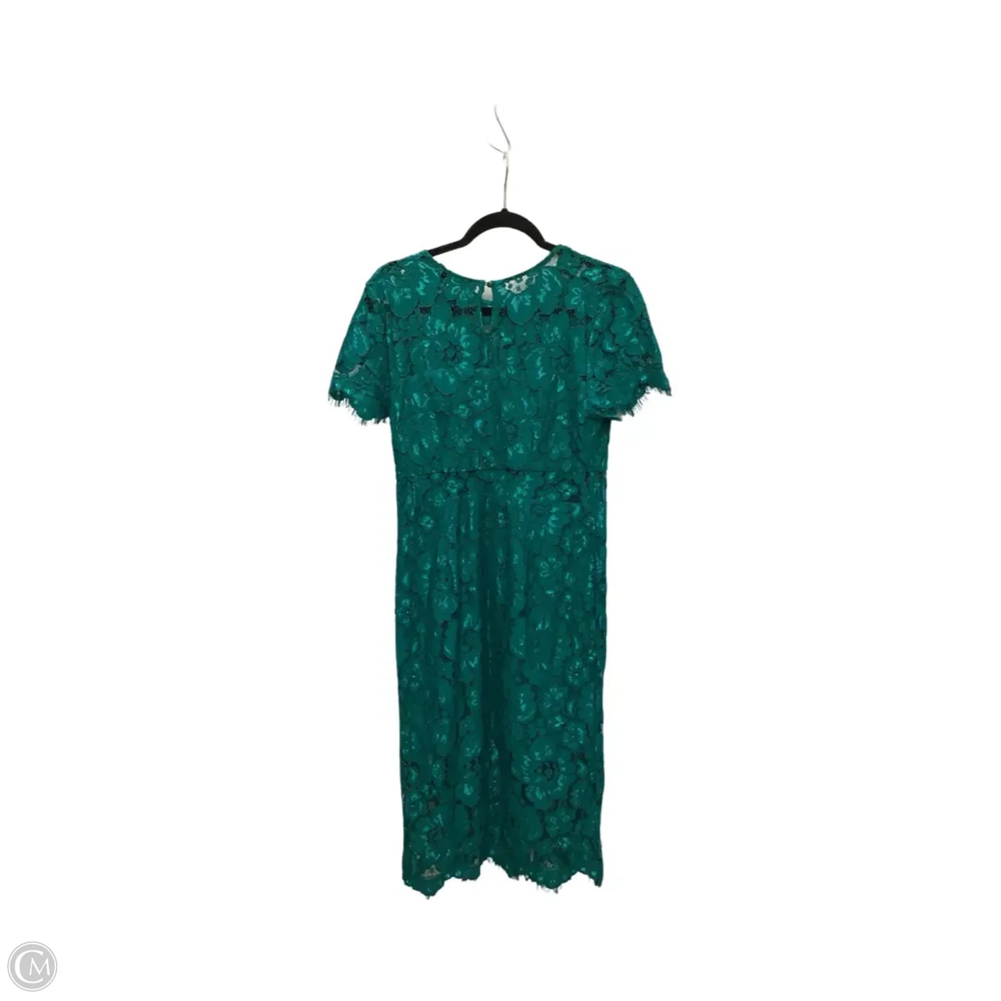 Designer Dress Party Midi By Clothes Mentor In Green, Size: L