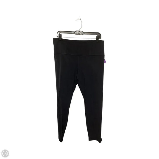 Athletic Leggings By Athleta In Black, Size: Xl