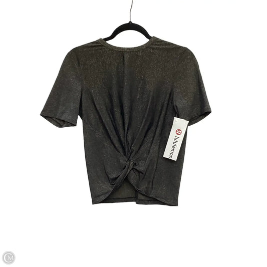 Athletic Top Short Sleeve By Lululemon In Gold, Size: 2