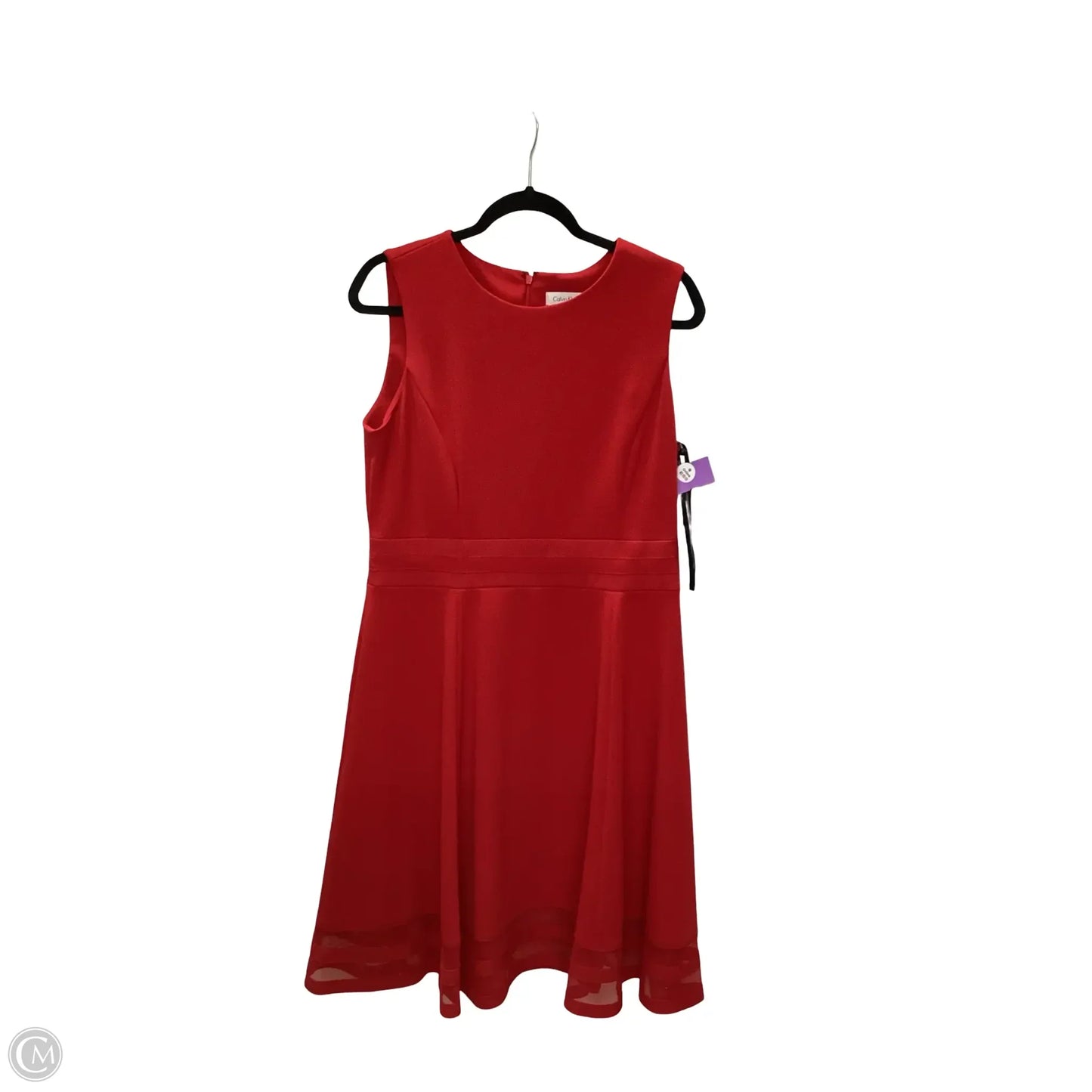 Dress Work By Calvin Klein In Red, Size: L