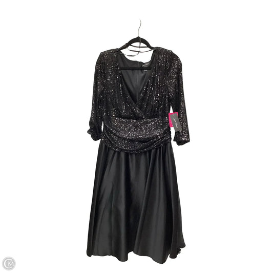 Dress Party Midi By Jessica Howard In Black, Size: Xxl