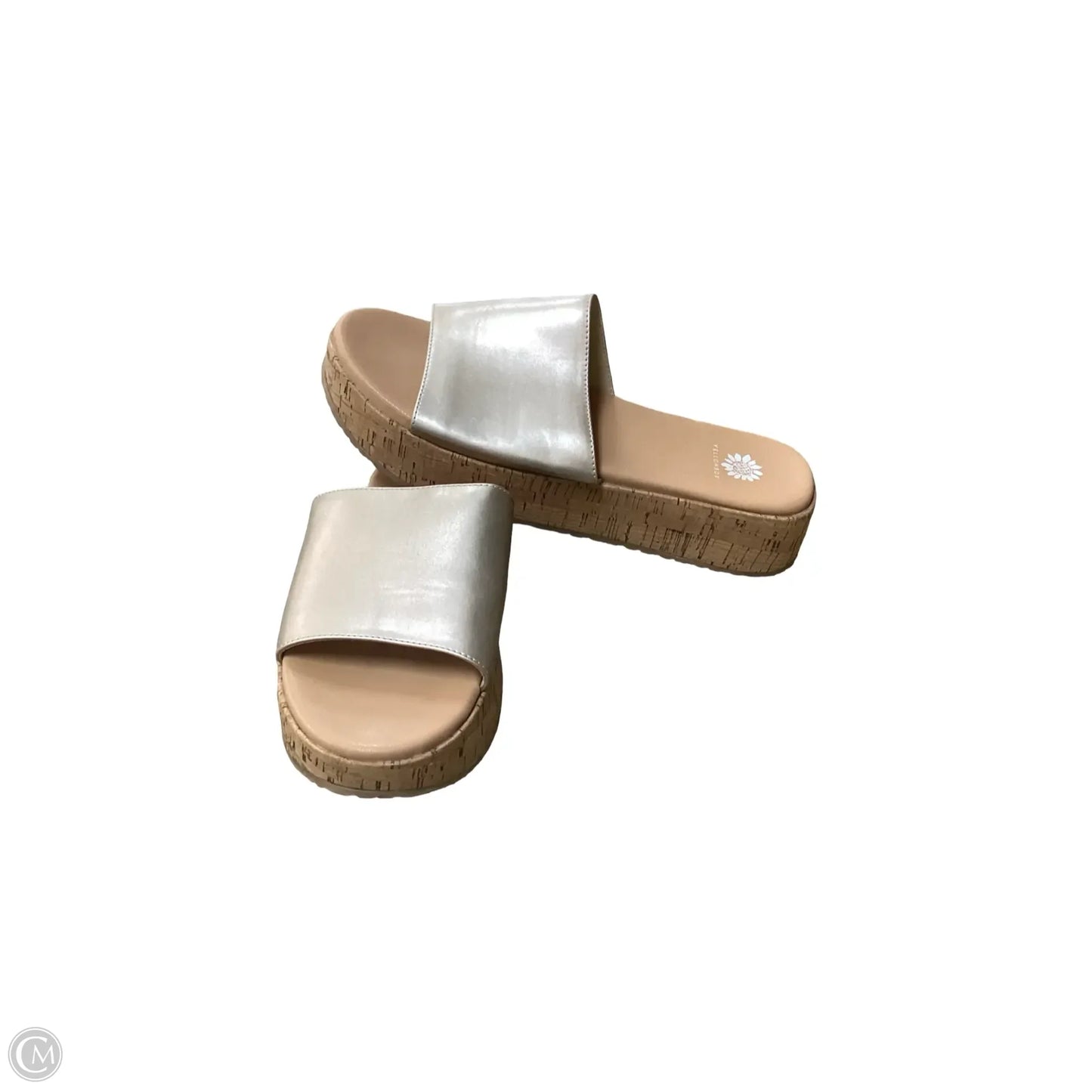 Sandals Heels Platform By Yellow Box In Gold, Size: 9.5