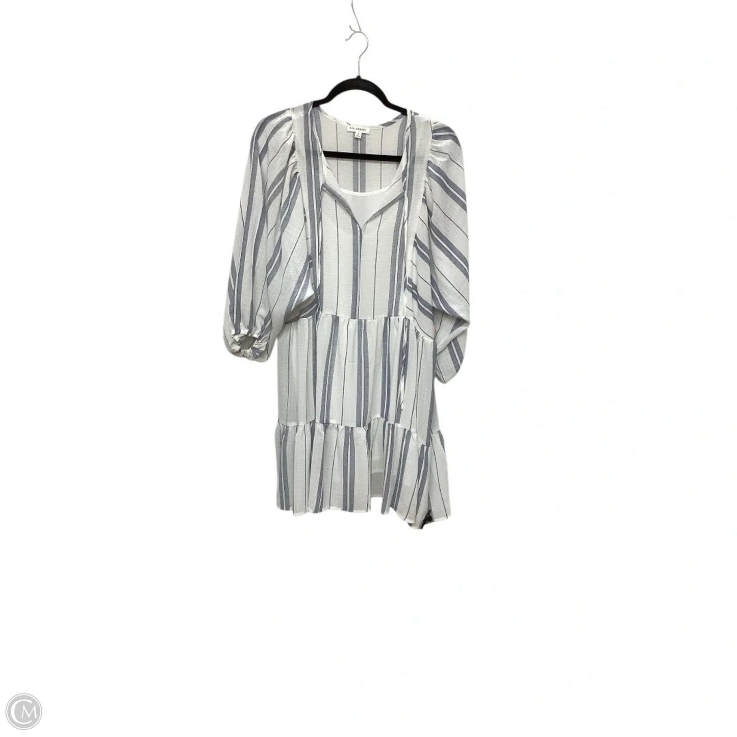 Dress Casual Short By Blu Pepper In Blue & White, Size: S