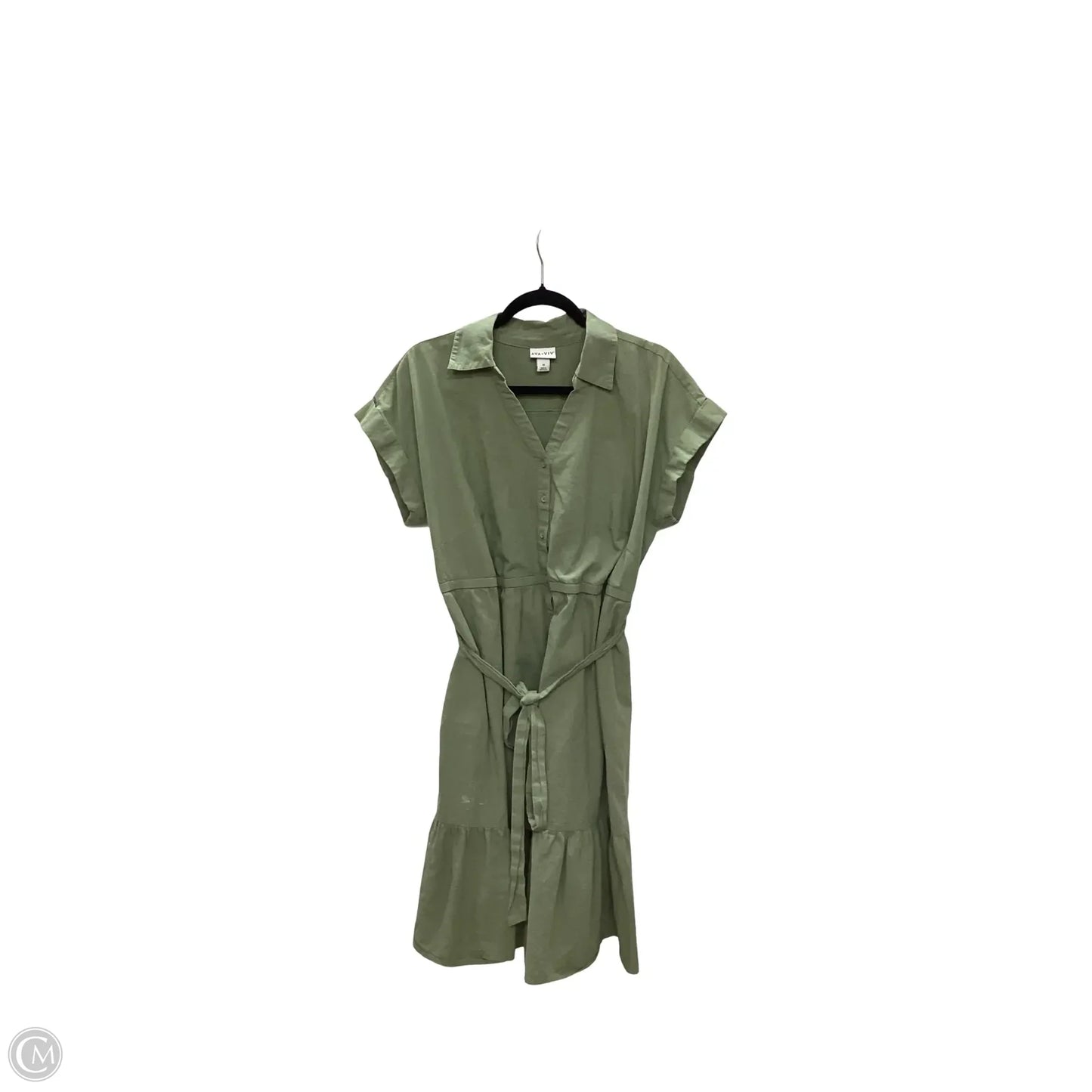 Dress Casual Maxi By Ava & Viv In Green, Size: 1x