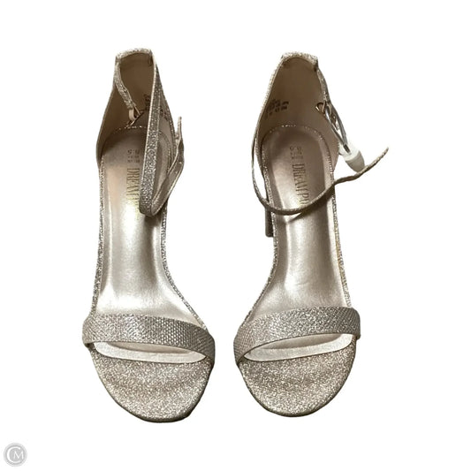 Sandals Heels Block By Dream Pairs In Gold, Size: 8.5