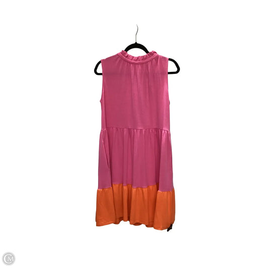 Dress Casual Short By Crown And Ivy In Orange & Pink, Size: L