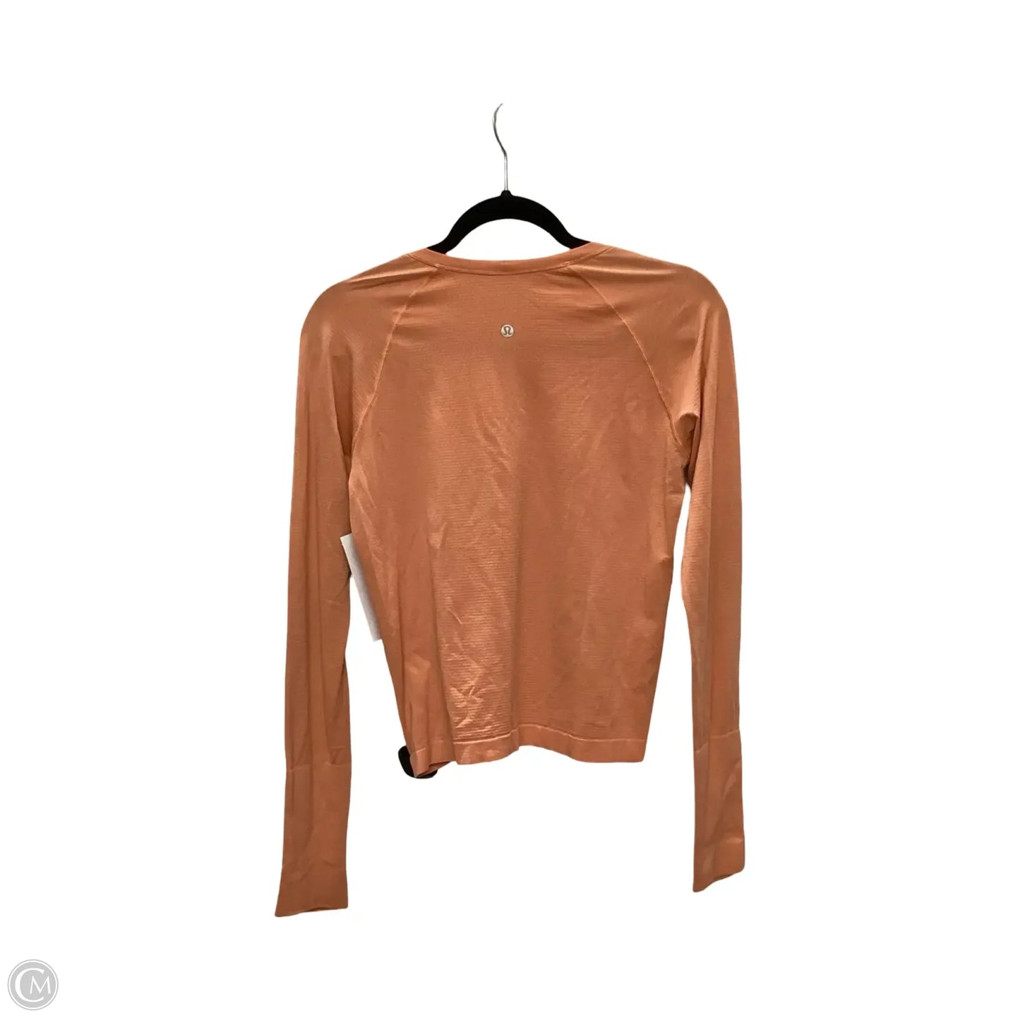 Athletic Top Long Sleeve Crewneck By Lululemon In Orange, Size: 8