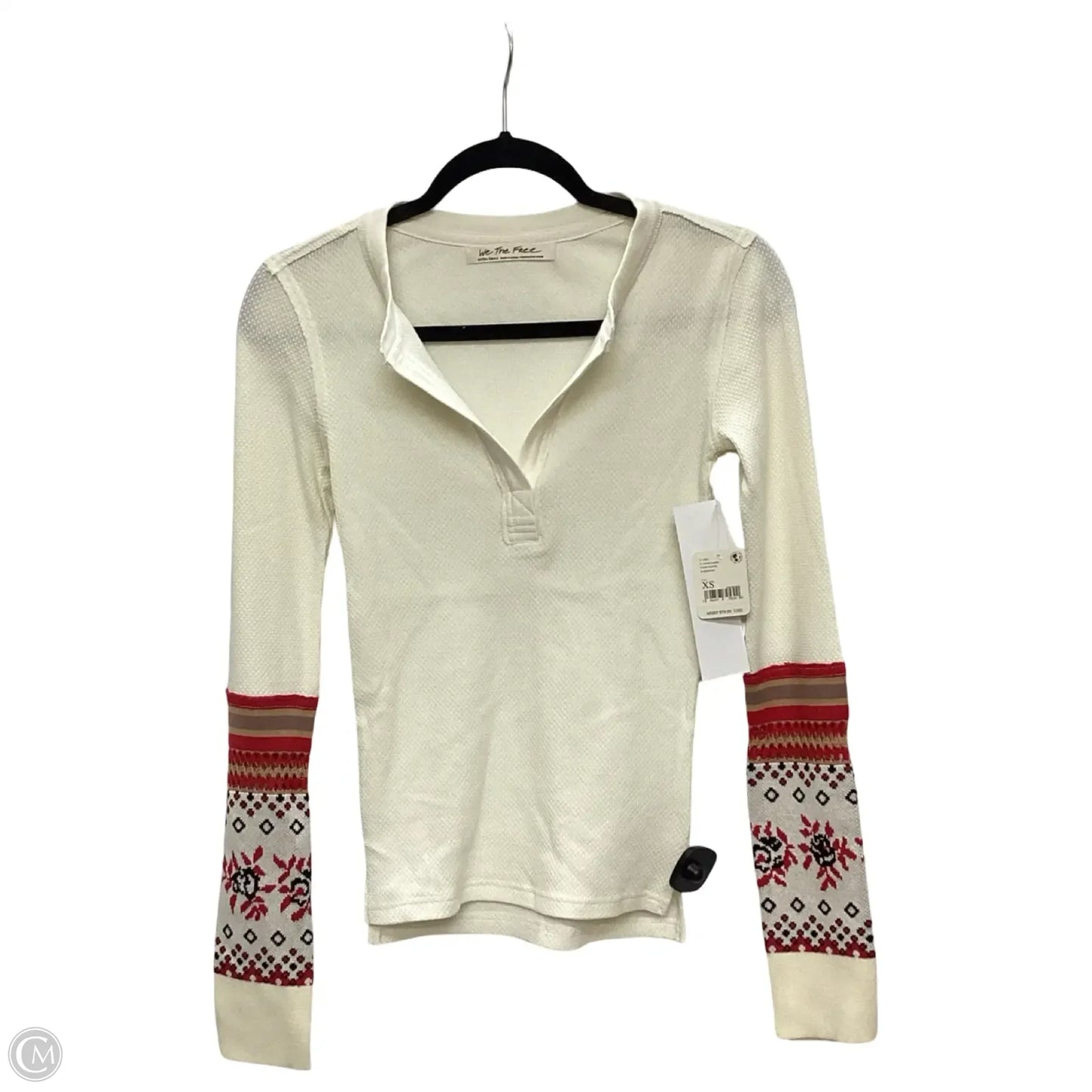 Blouse Long Sleeve By We The Free In Cream, Size: Xs