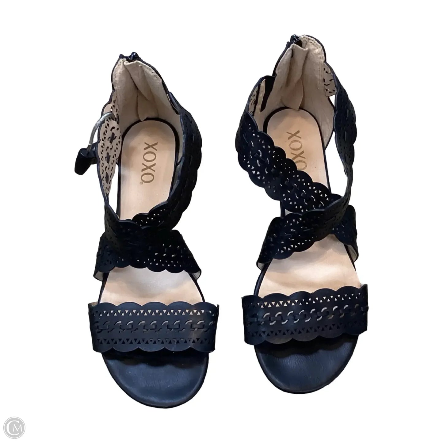 Sandals Flats By Xoxo In Black, Size: 9