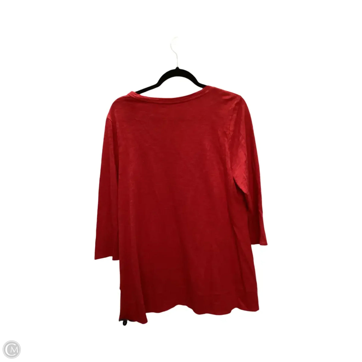 Top 3/4 Sleeve Basic By Chicos In Red, Size: L