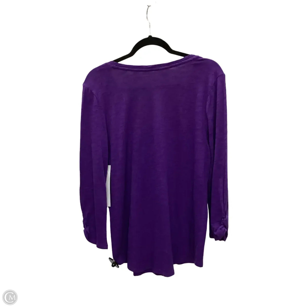 Top Long Sleeve Basic By Chicos In Purple, Size: L