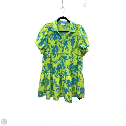 Dress Casual Short By Umgee In Blue & Green, Size: L