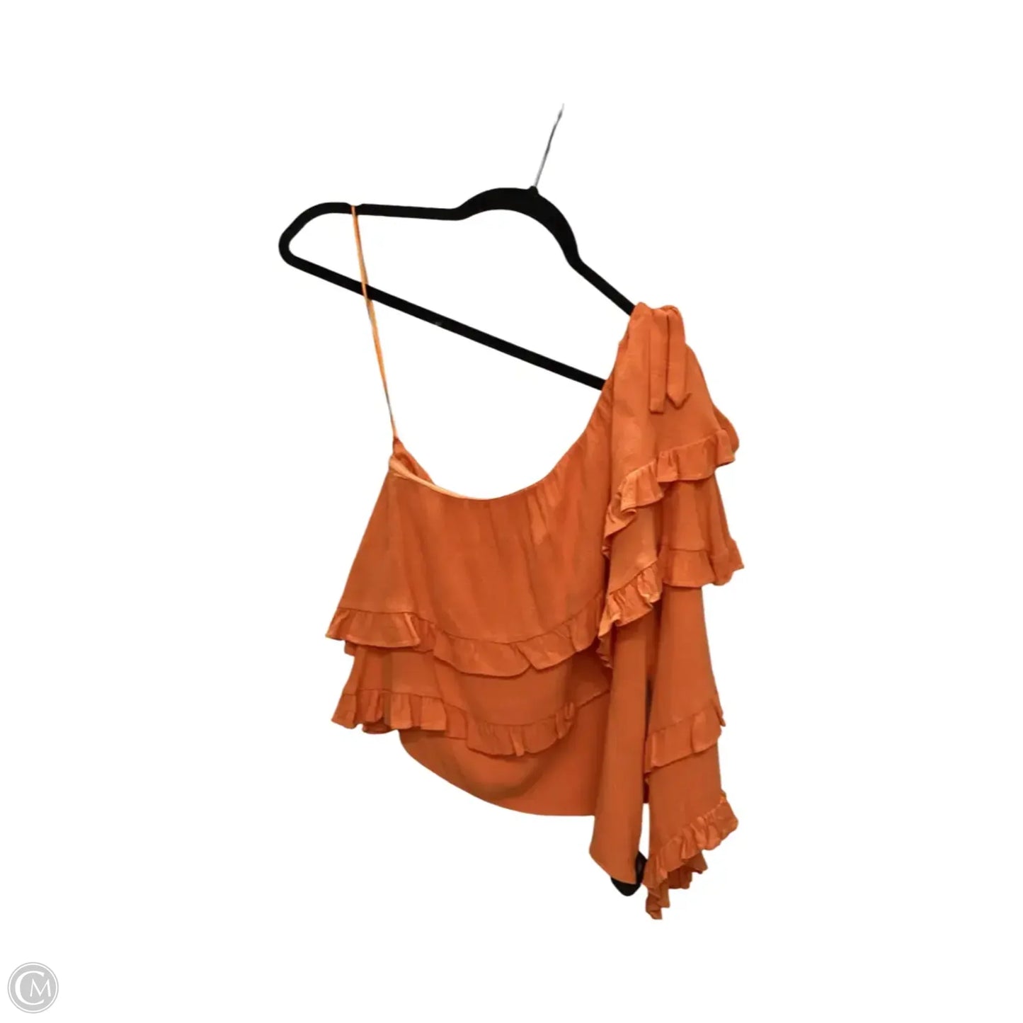 Designer Top Sleeveless By Clothes Mentor In Orange, Size: L