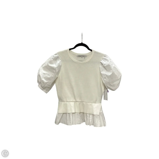 Blouse Short Sleeve By English Factory In Cream, Size: M