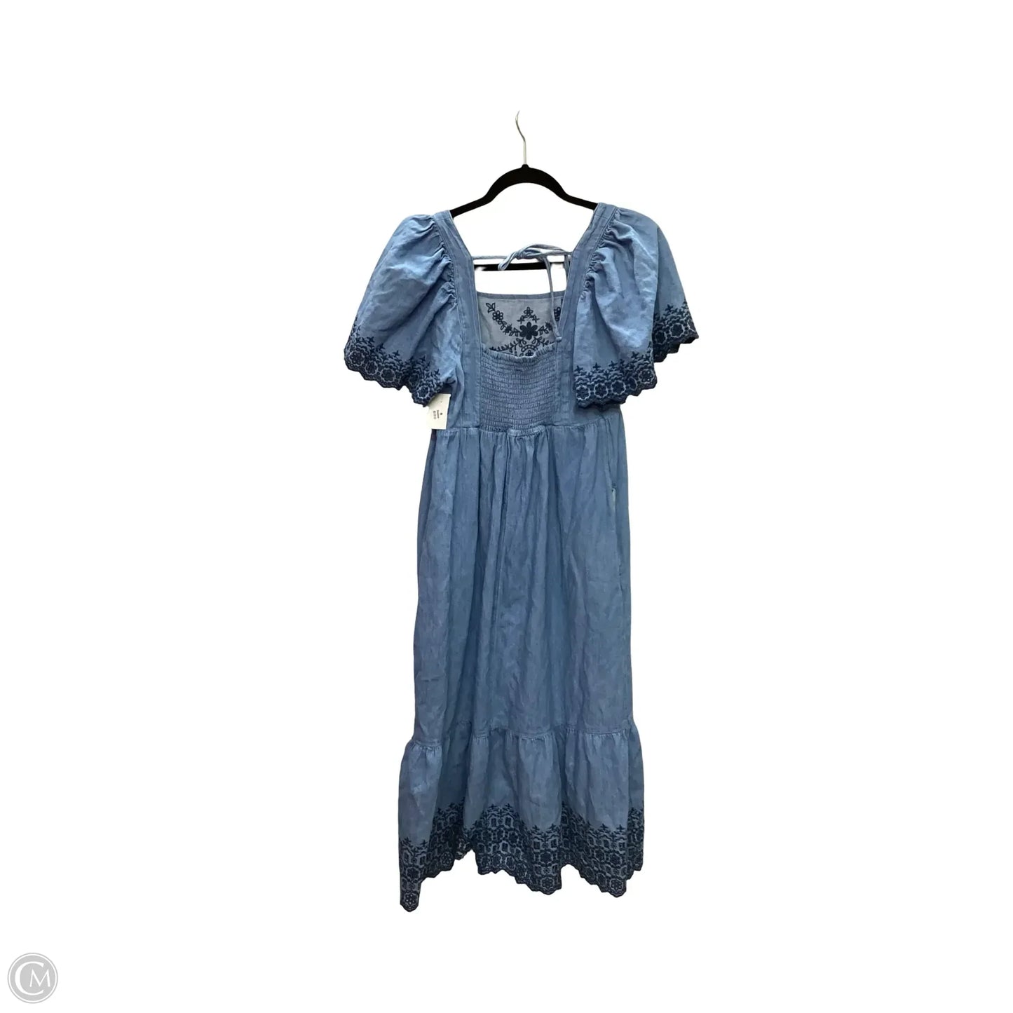 Dress Casual Midi By Old Navy In Blue Denim, Size: M