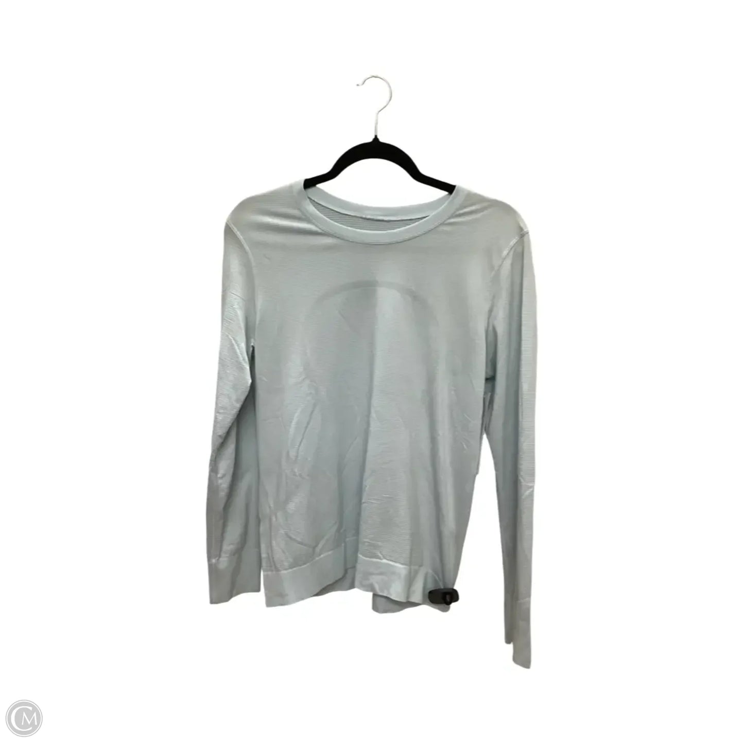 Athletic Top Long Sleeve Collar By Lululemon In Blue, Size: 8