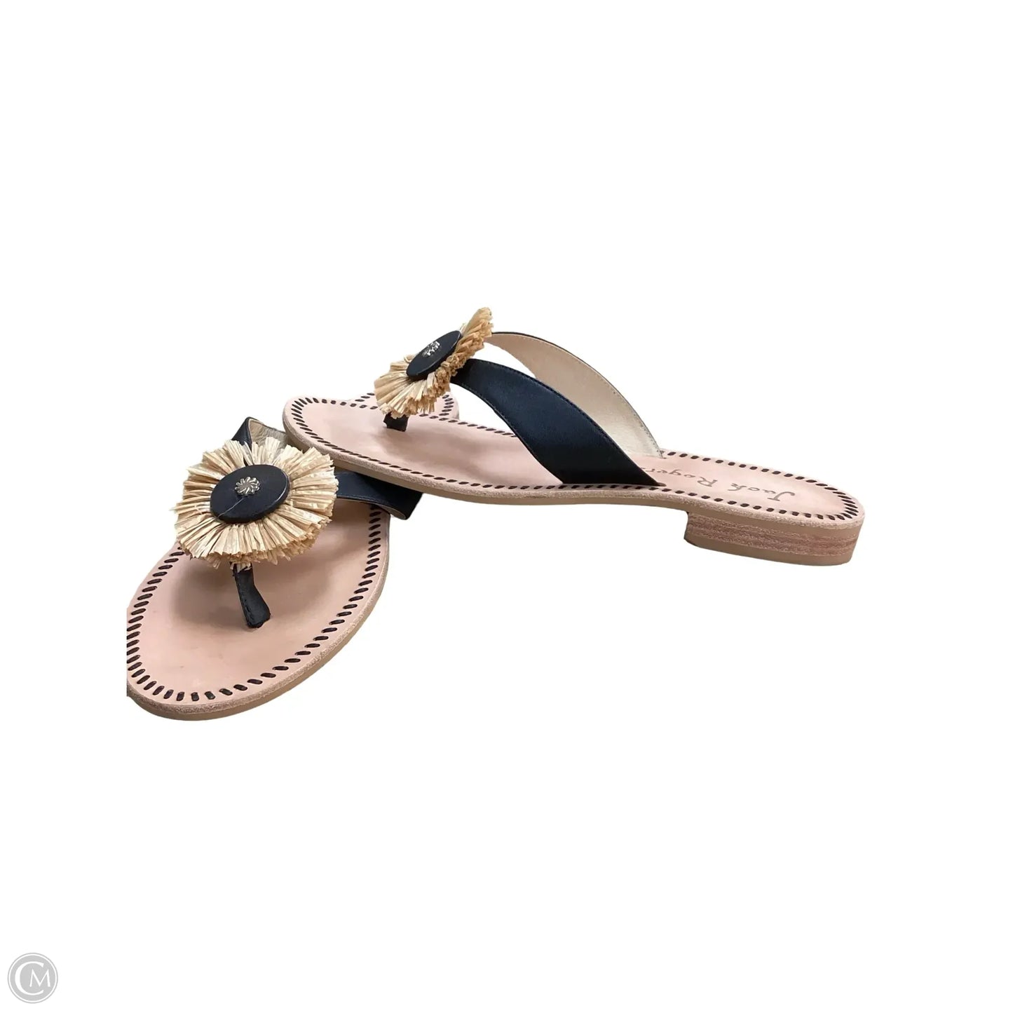 Sandals Heels Block By Jack Rogers In Black & Tan, Size: 9