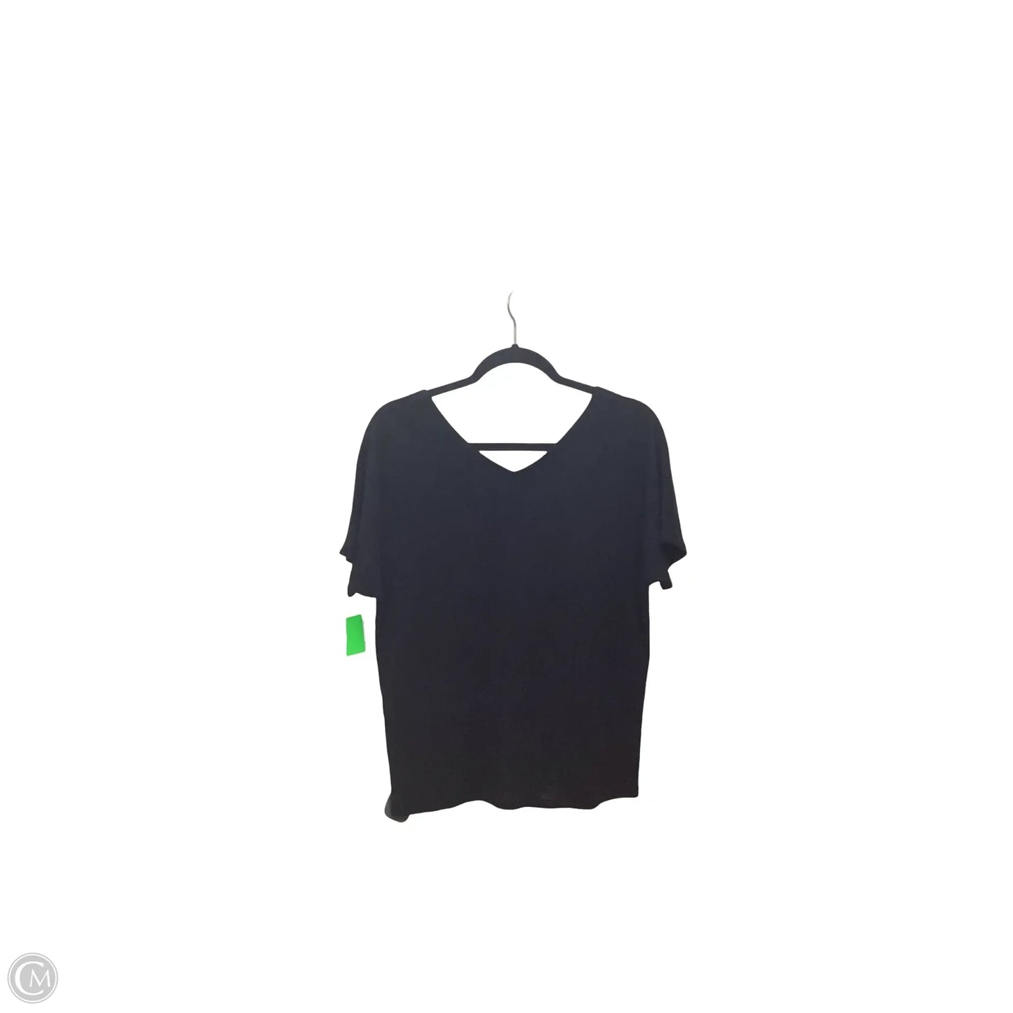 Blouse Short Sleeve By Chicos In Black, Size: M