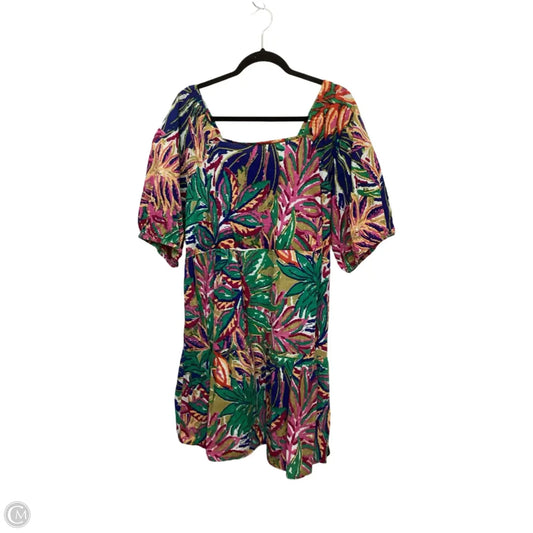 Dress Casual Short By Mlle Gabrielle In Multi-colored, Size: 2x