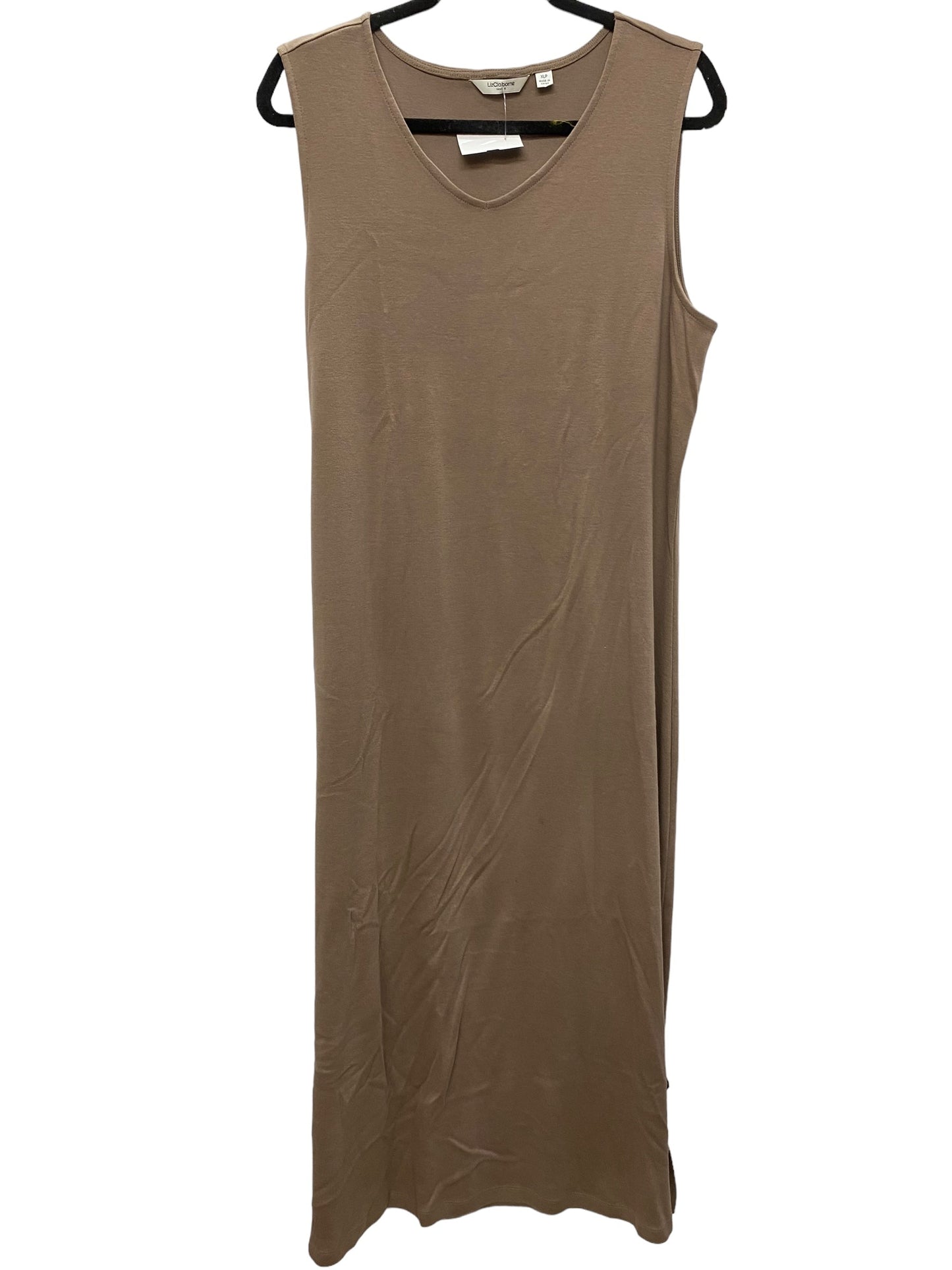 Dress Casual Maxi By Liz Claiborne In Brown, Size: Petite   Xl