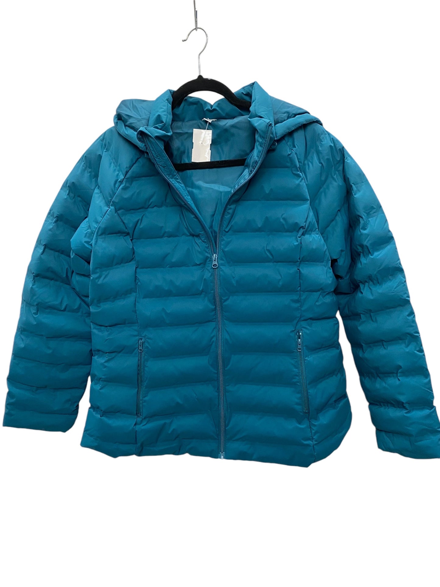 Jacket Puffer & Quilted By Time And Tru In Teal, Size: L