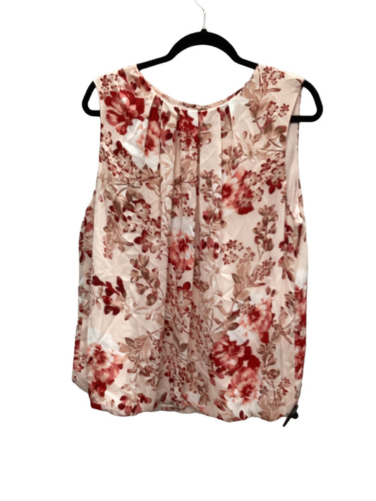 Floral Print Top Sleeveless Liz Claiborne, Size Xl