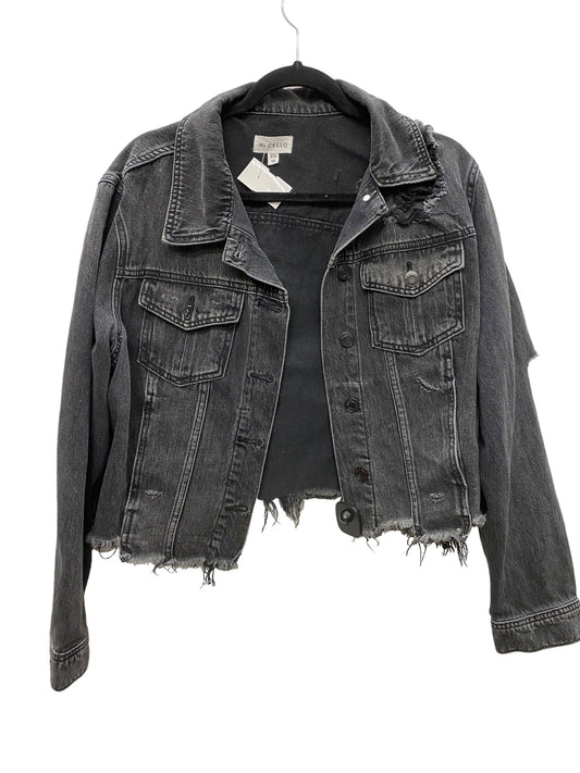 Jacket Denim By Clothes Mentor In Black Denim, Size: 1x