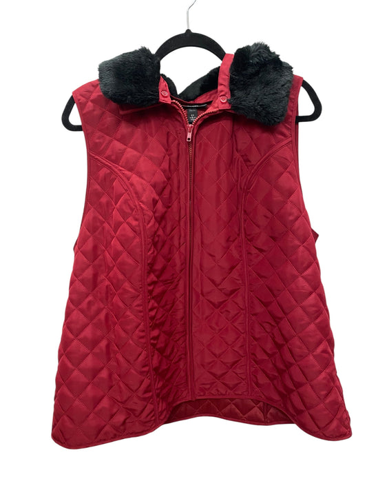 Vest Puffer & Quilted By In Studio In Red, Size: 2x