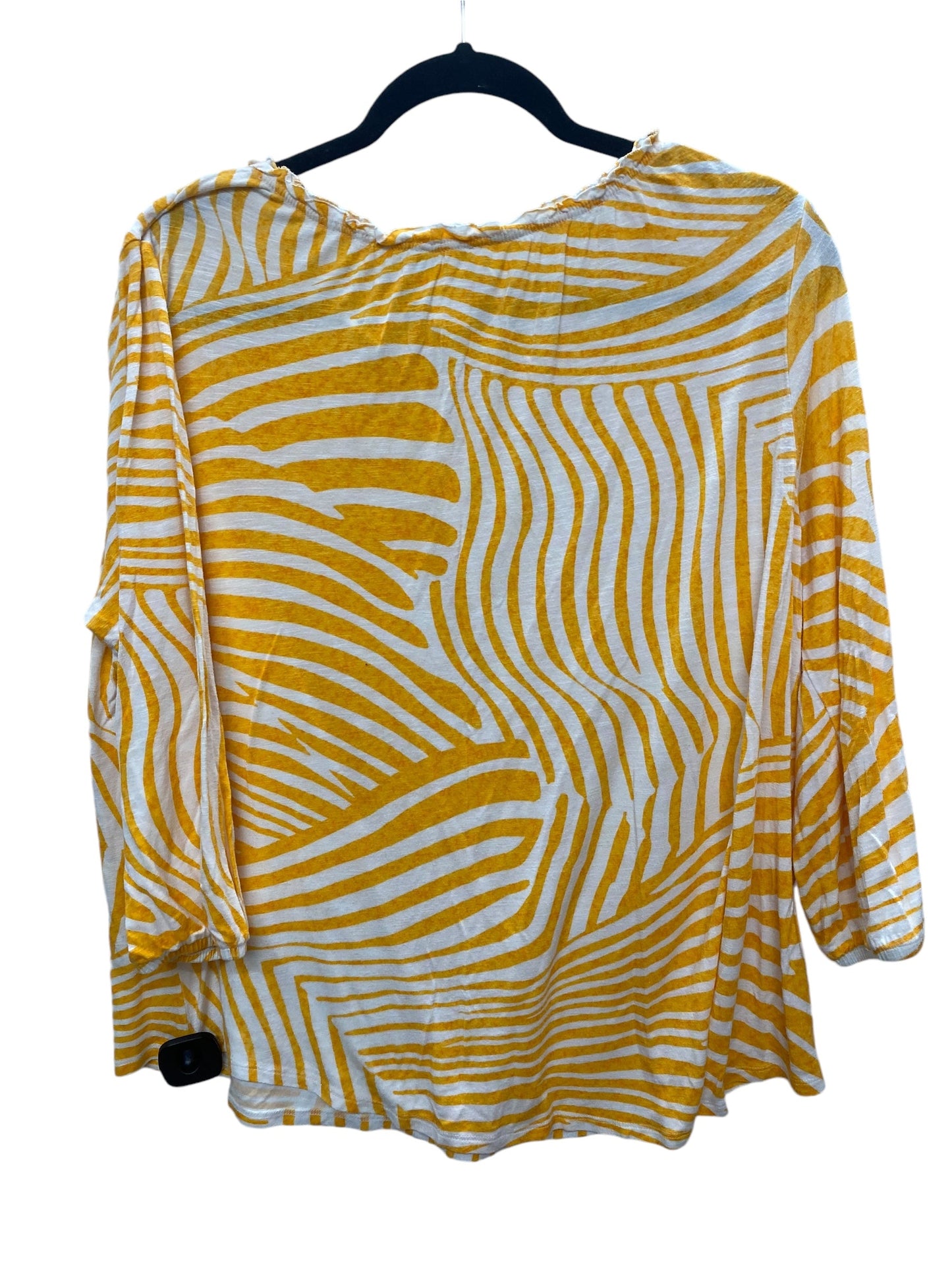 Top Long Sleeve By Chicos In Orange, Size: L