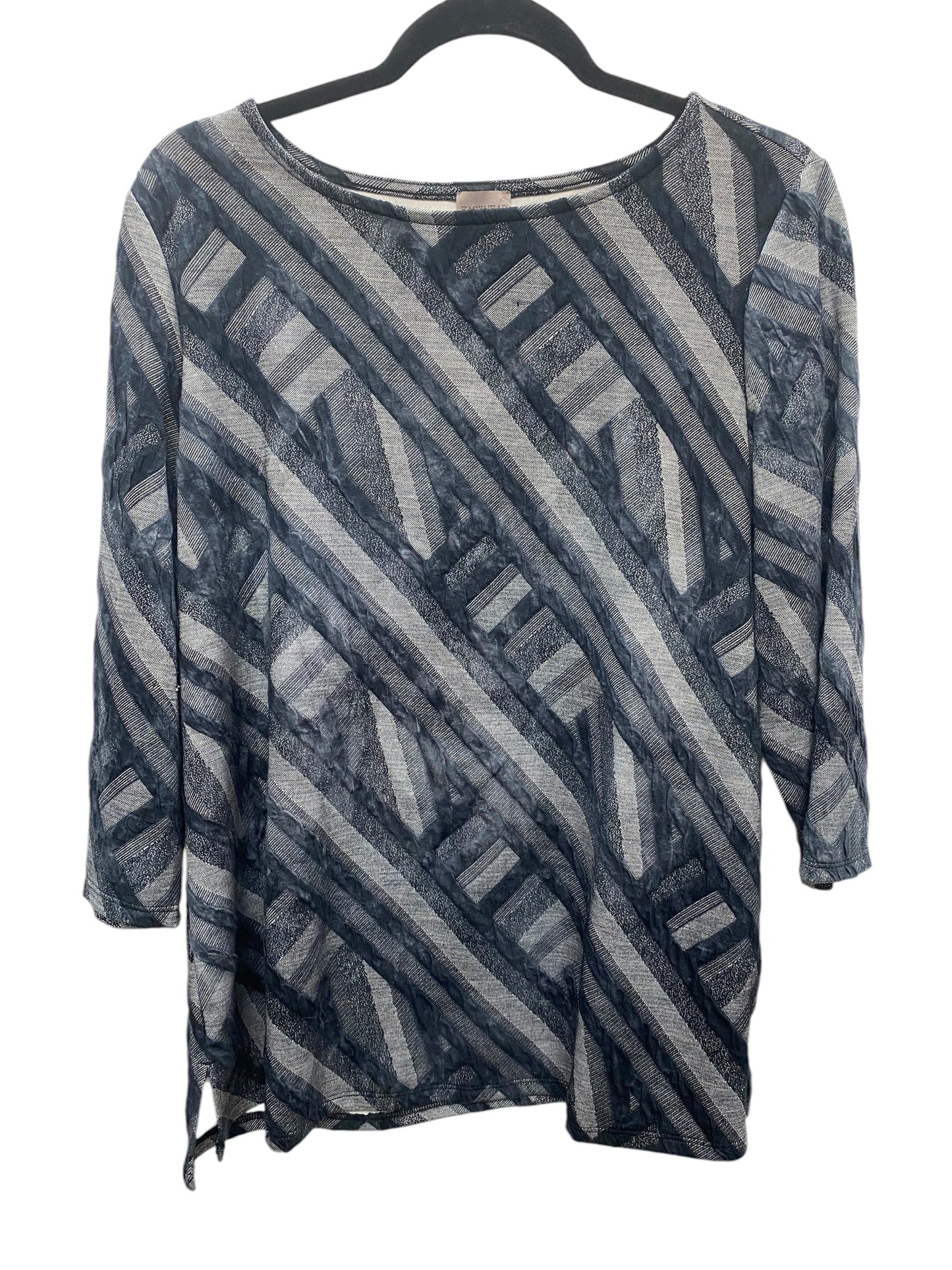 Top Long Sleeve By Chicos In Grey, Size: L