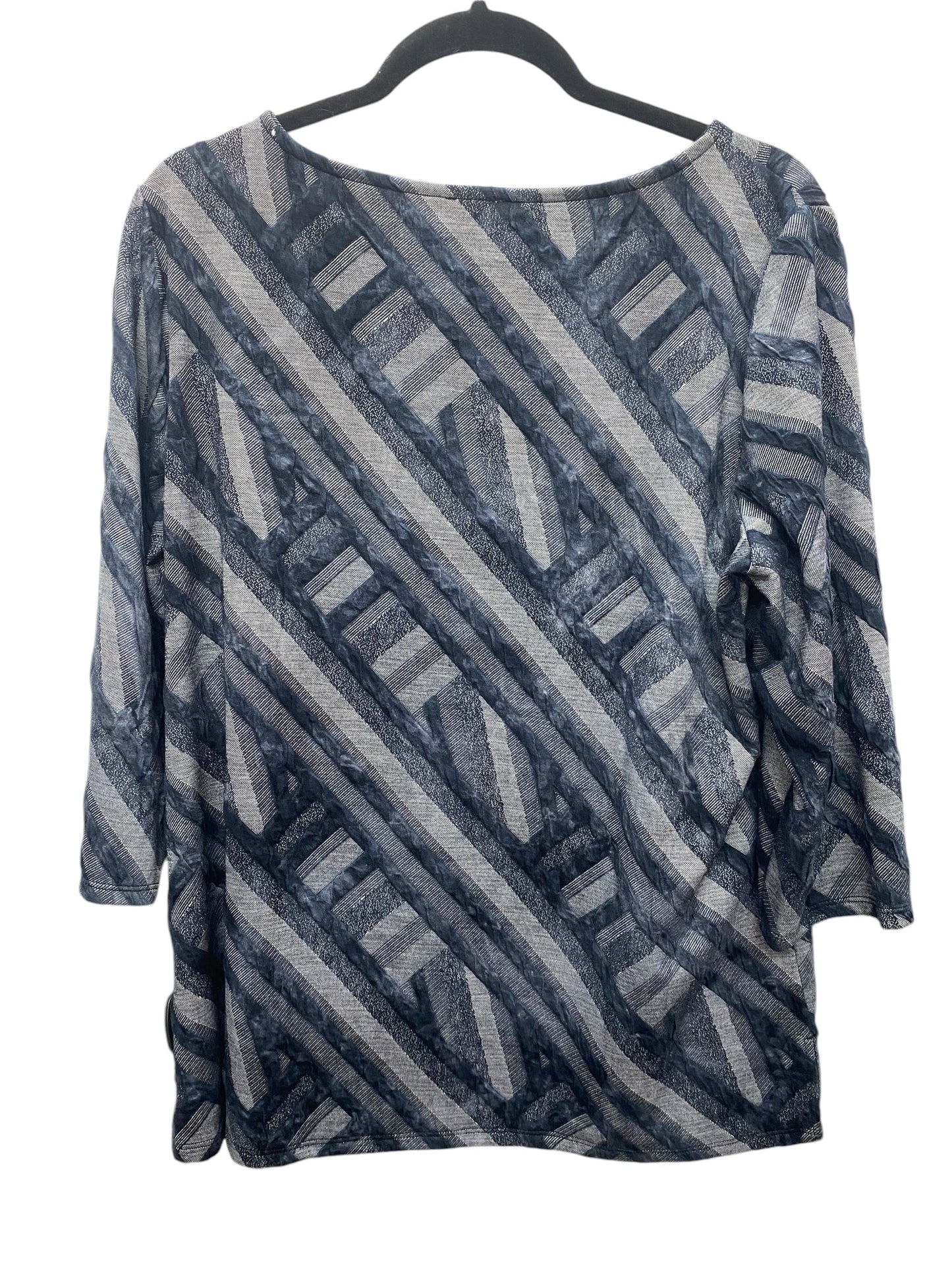 Top Long Sleeve By Chicos In Grey, Size: L