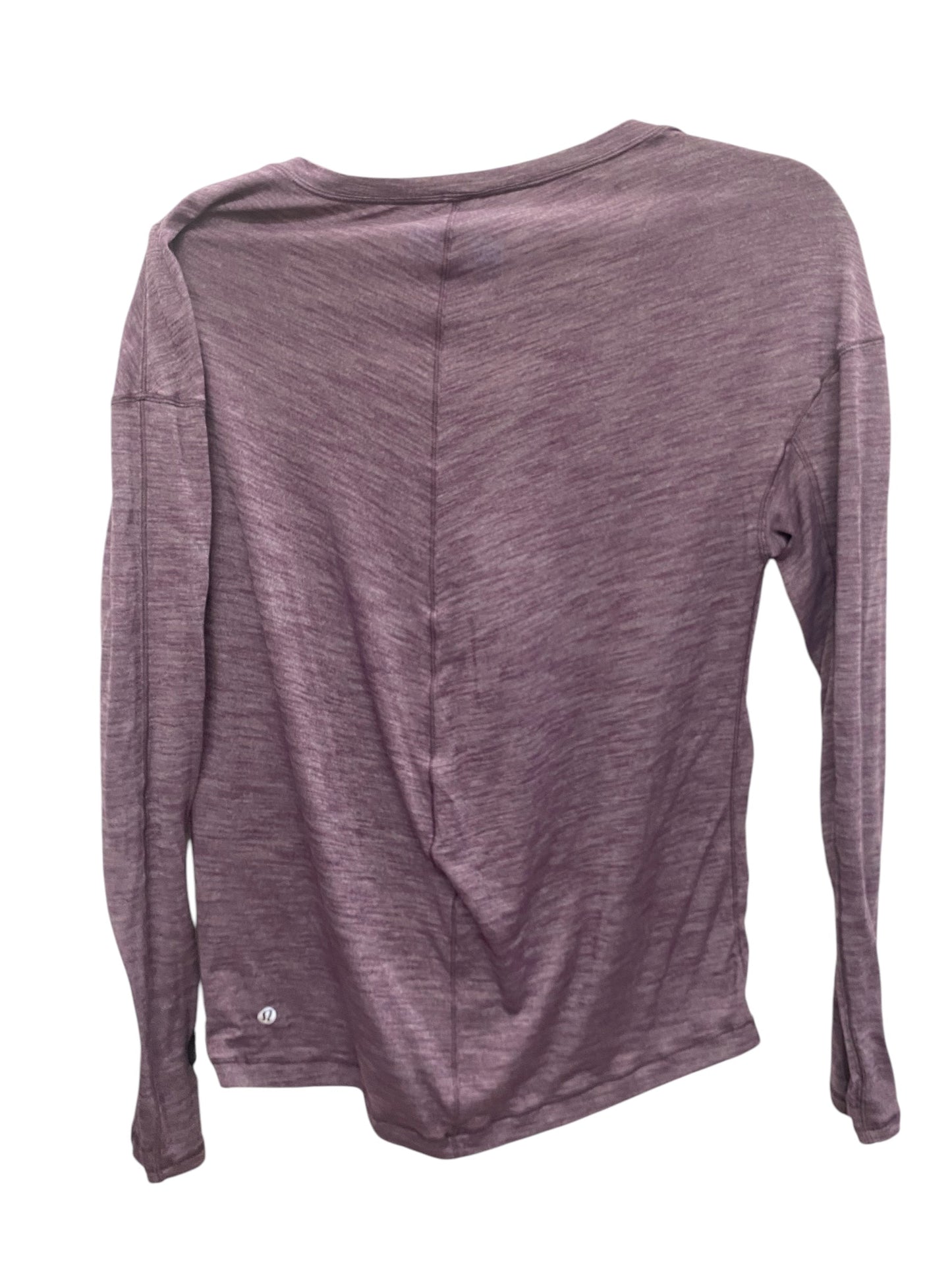 Athletic Top Long Sleeve Crewneck By Lululemon In Purple, Size: 6