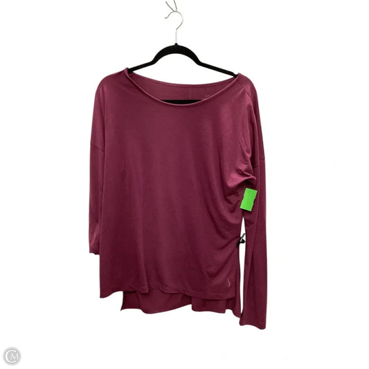 Athletic Top Long Sleeve Crewneck By Nike Apparel In Purple, Size: M