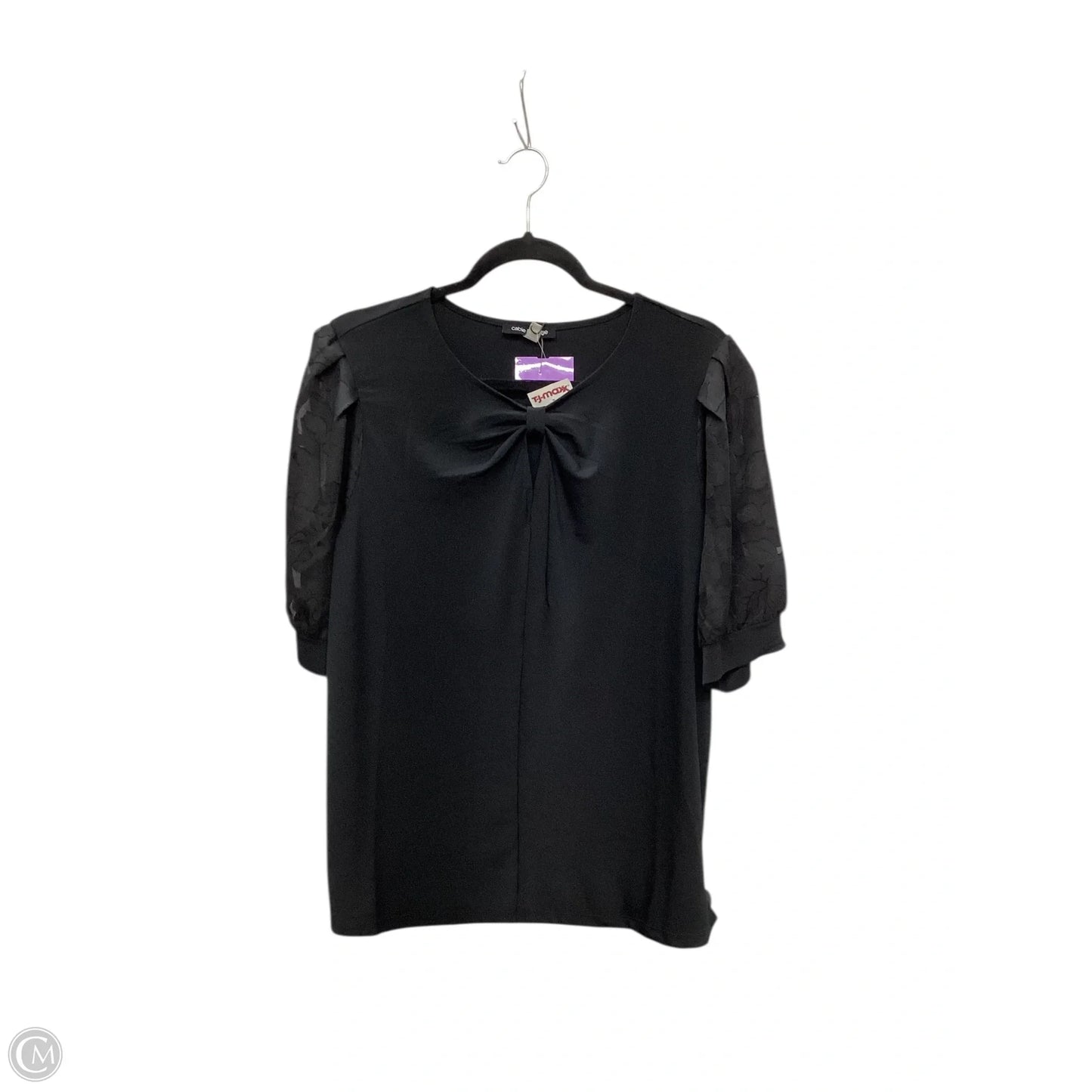 Top Short Sleeve By Cable And Gauge In Black, Size: Xl