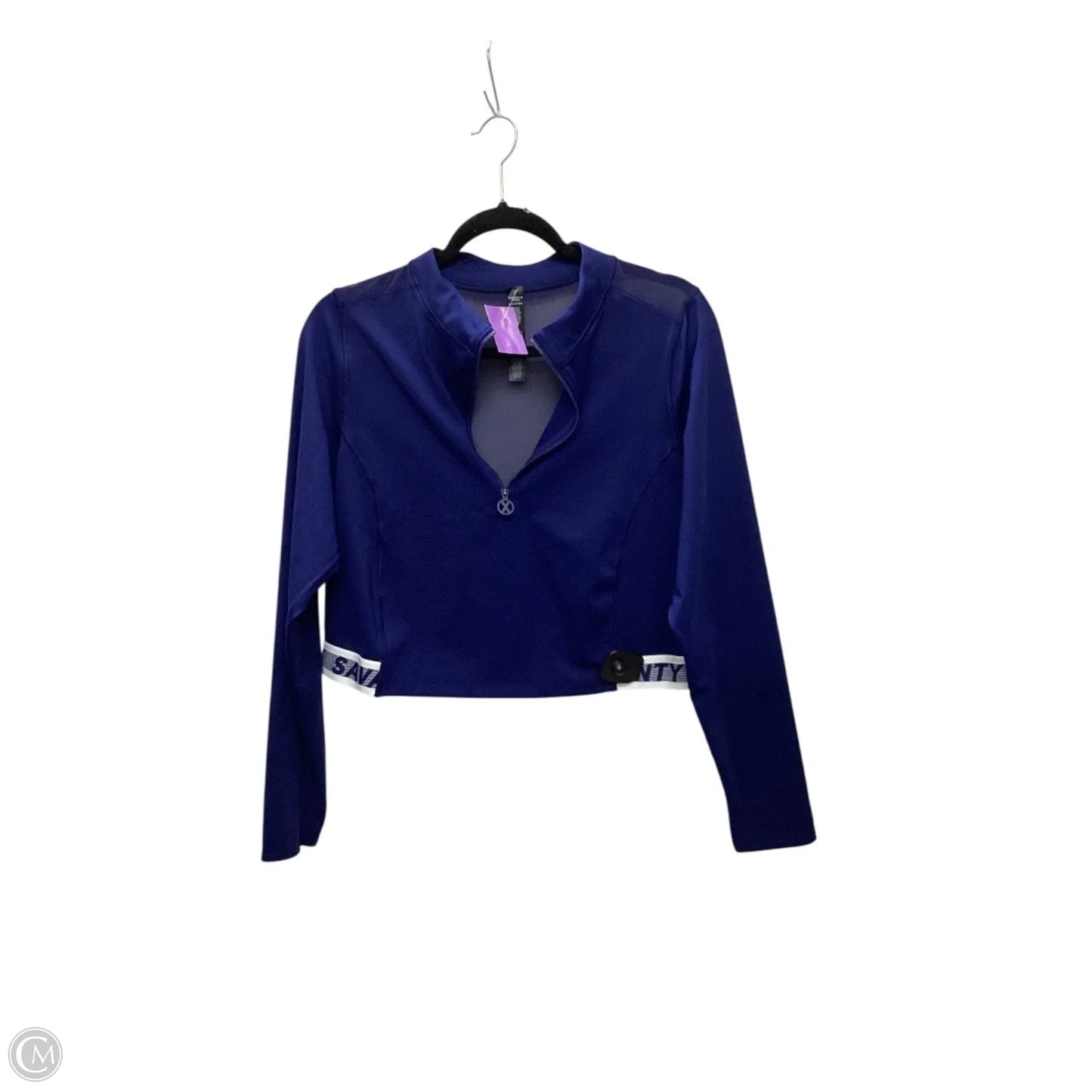 Athletic Top Long Sleeve Collar By Cmb In Blue, Size: 4x, Set Sold Separately