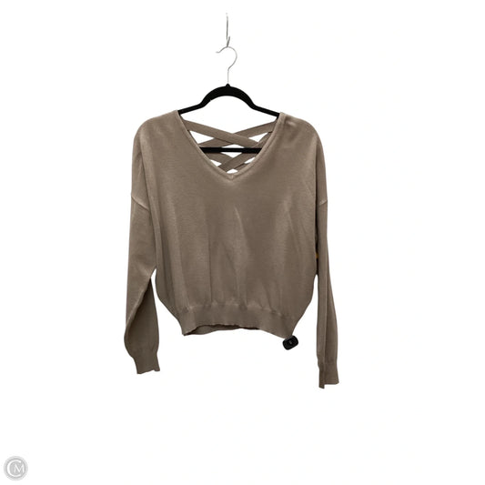 Top Long Sleeve By Love Tree In Tan, Size: L