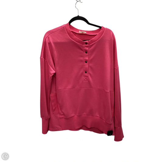 Top Long Sleeve By Bibi In Pink, Size: M