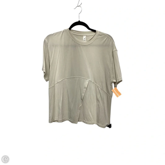Athletic Top Short Sleeve By Lululemon In Tan, Size: 6