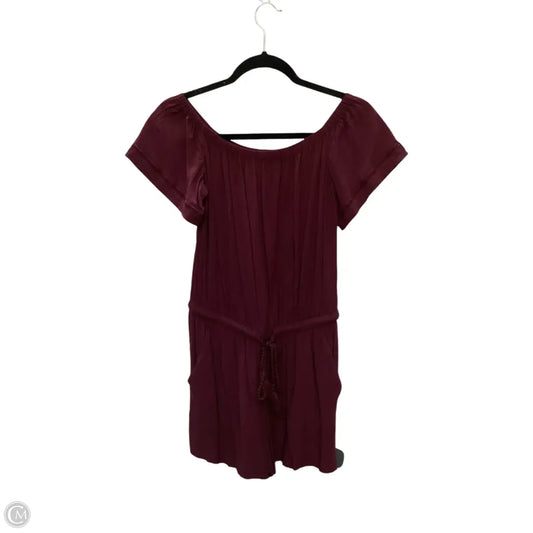 Romper By Loft In Maroon, Size: Sp