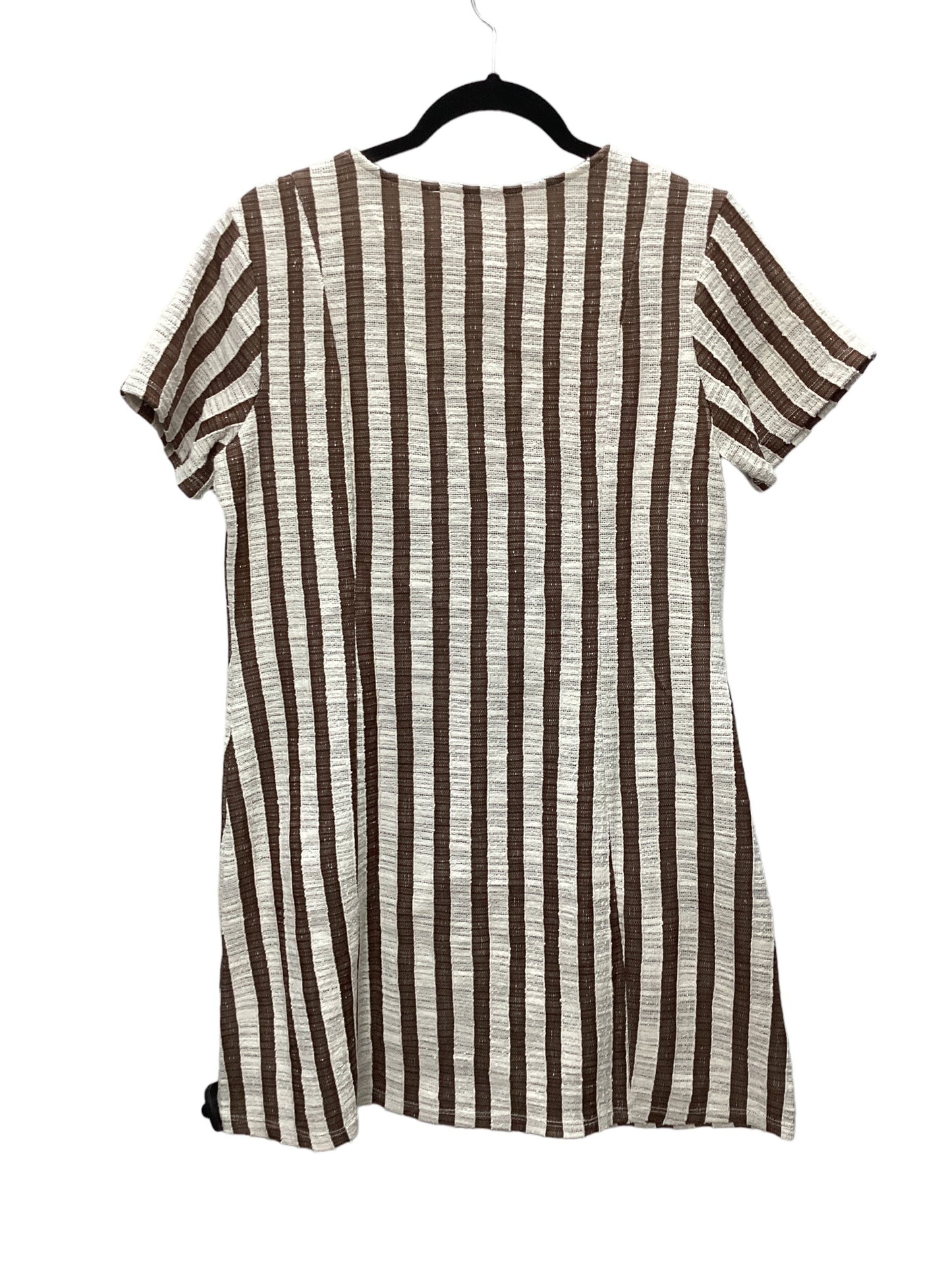 Striped Pattern Dress Casual Midi Zara, Size L