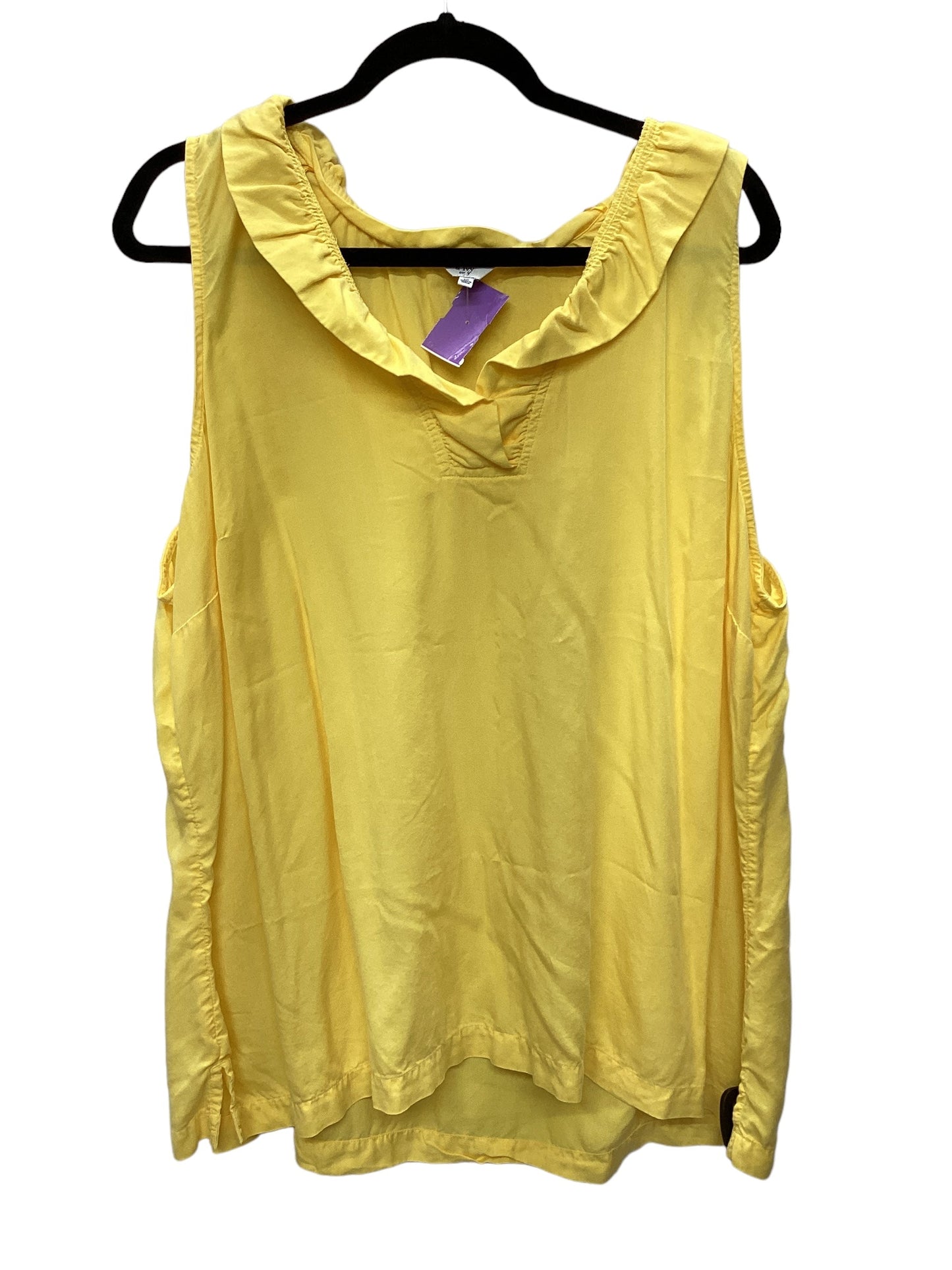 Yellow Top Sleeveless Crown And Ivy, Size 3x