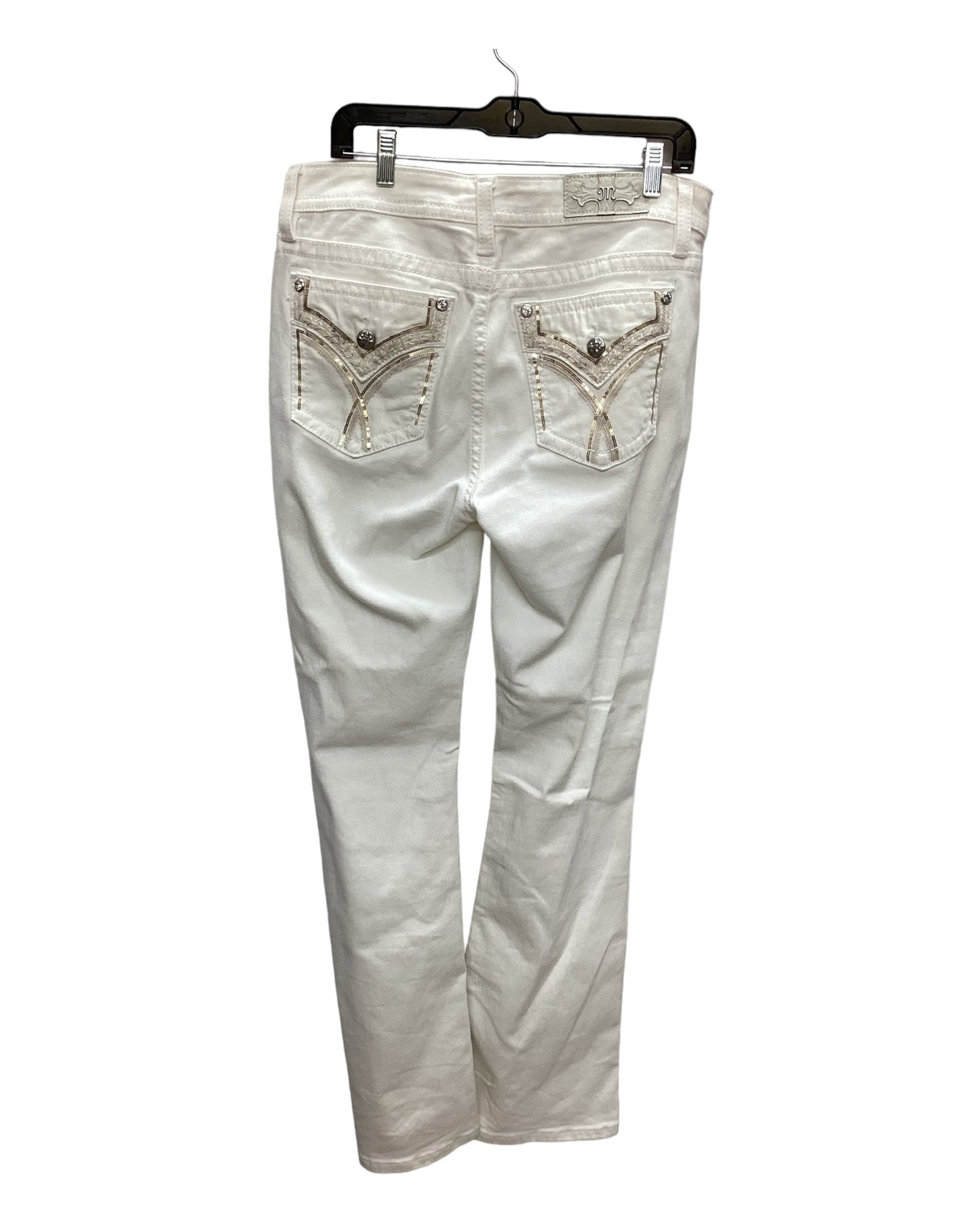 White Jeans Boot Cut Miss Me, Size 18