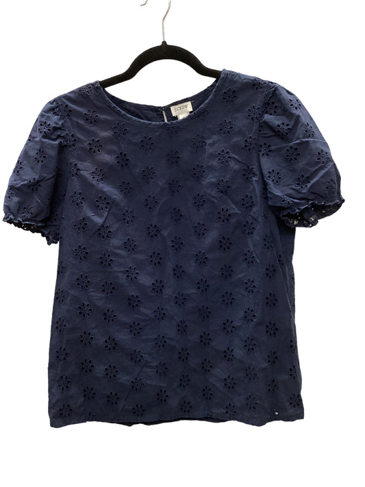 Navy Top Short Sleeve J. Crew, Size M