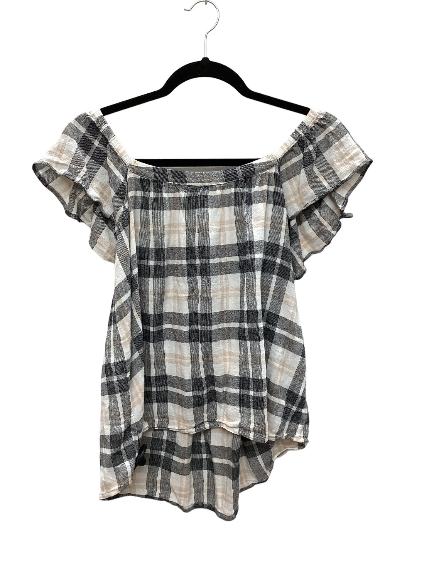 Top Sleeveless By Lucky Brand In Plaid Pattern, Size: M