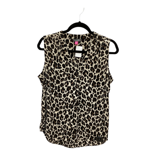 Top Sleeveless By Vince Camuto In Leopard Print, Size: M