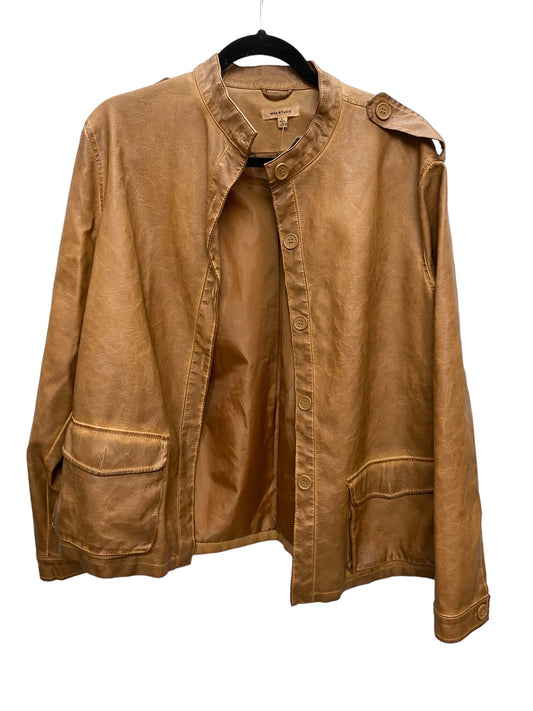 Jacket Utility By Max Studio In Brown, Size: L