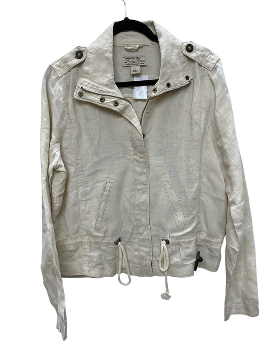 Jacket Moto By Lucky Brand In Cream, Size: L