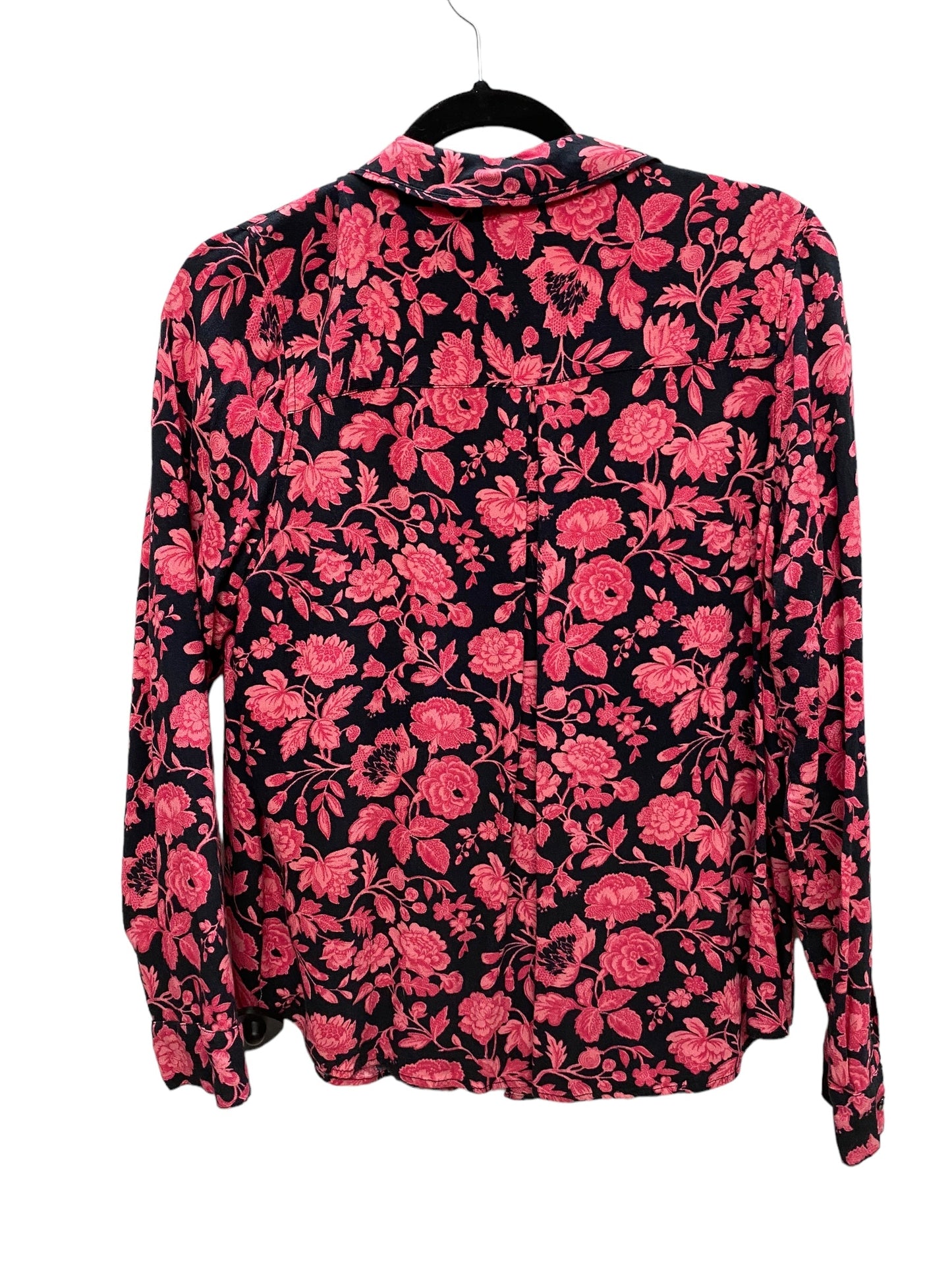 Top Long Sleeve By Lucky Brand In Black & Pink, Size: Xl