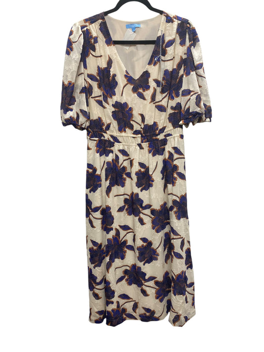 Dress Casual Midi By Draper James In Floral Print, Size: L