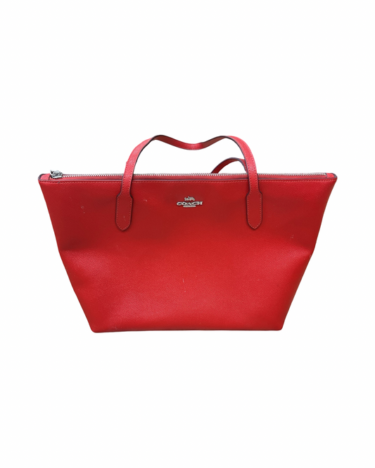 Handbag Designer By Coach In Red, Size:Large